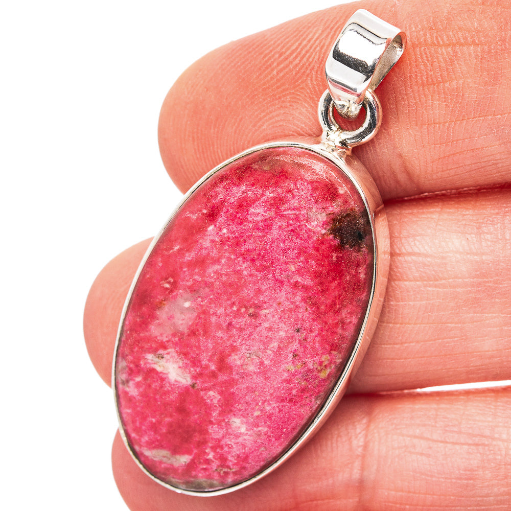 Thulite Pendant 1 3/4" (.925 Sterling Silver)