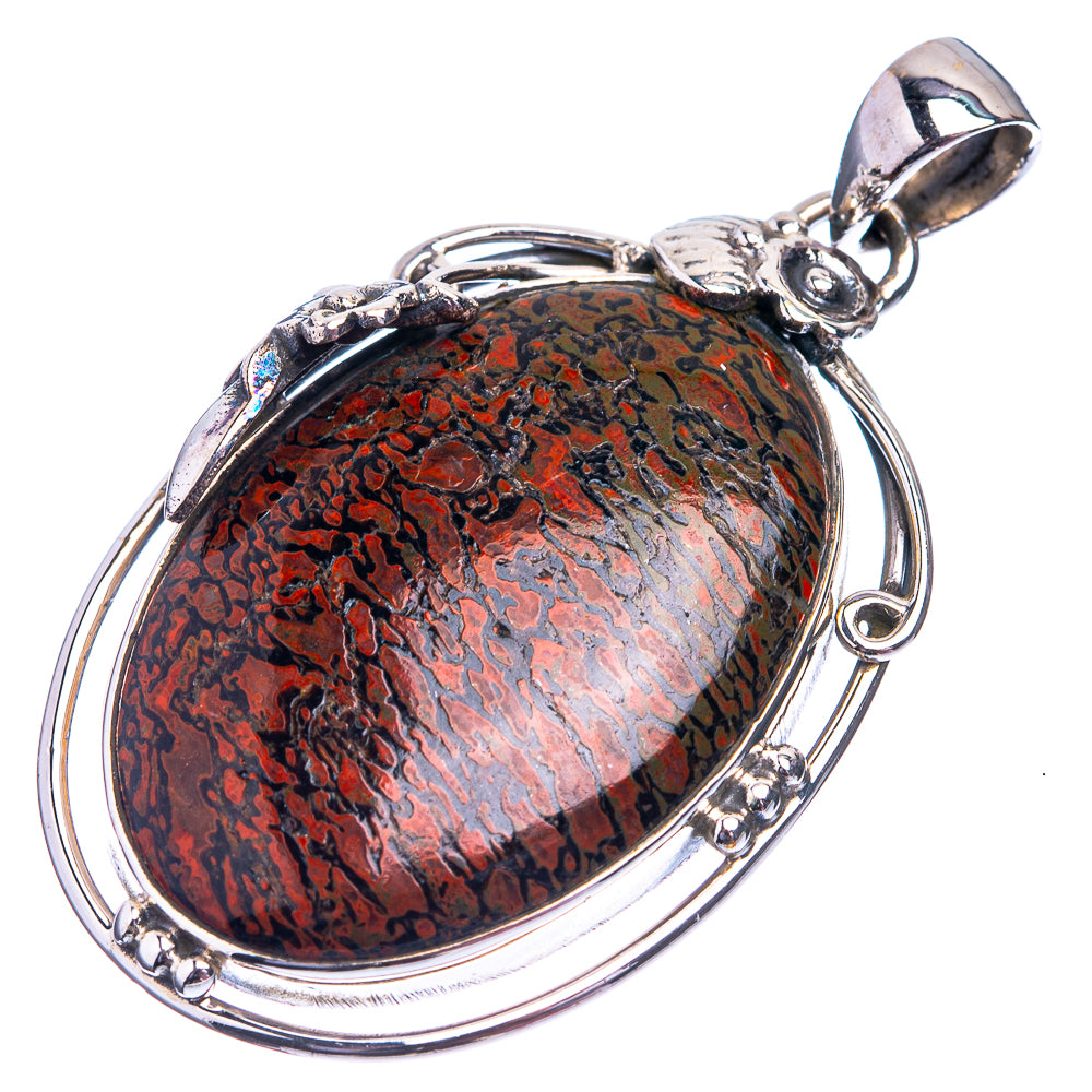 Dinosaur Bone Pendant 1 7/8" (925 Sterling Silver) P38811