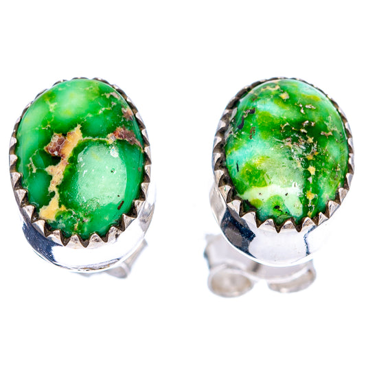 Sonoran Gold Turquoise Earrings 3/8" (.925 Sterling Silver)