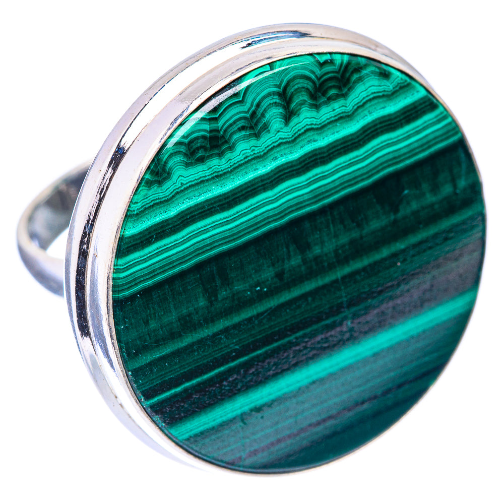 Large Malachite Ring Size 7 (925 Sterling Silver) R141458
