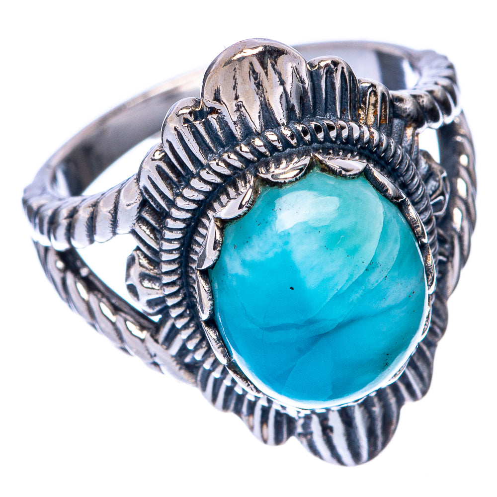 Large Larimar Ring Size 5.75 (925 Sterling Silver) R144826