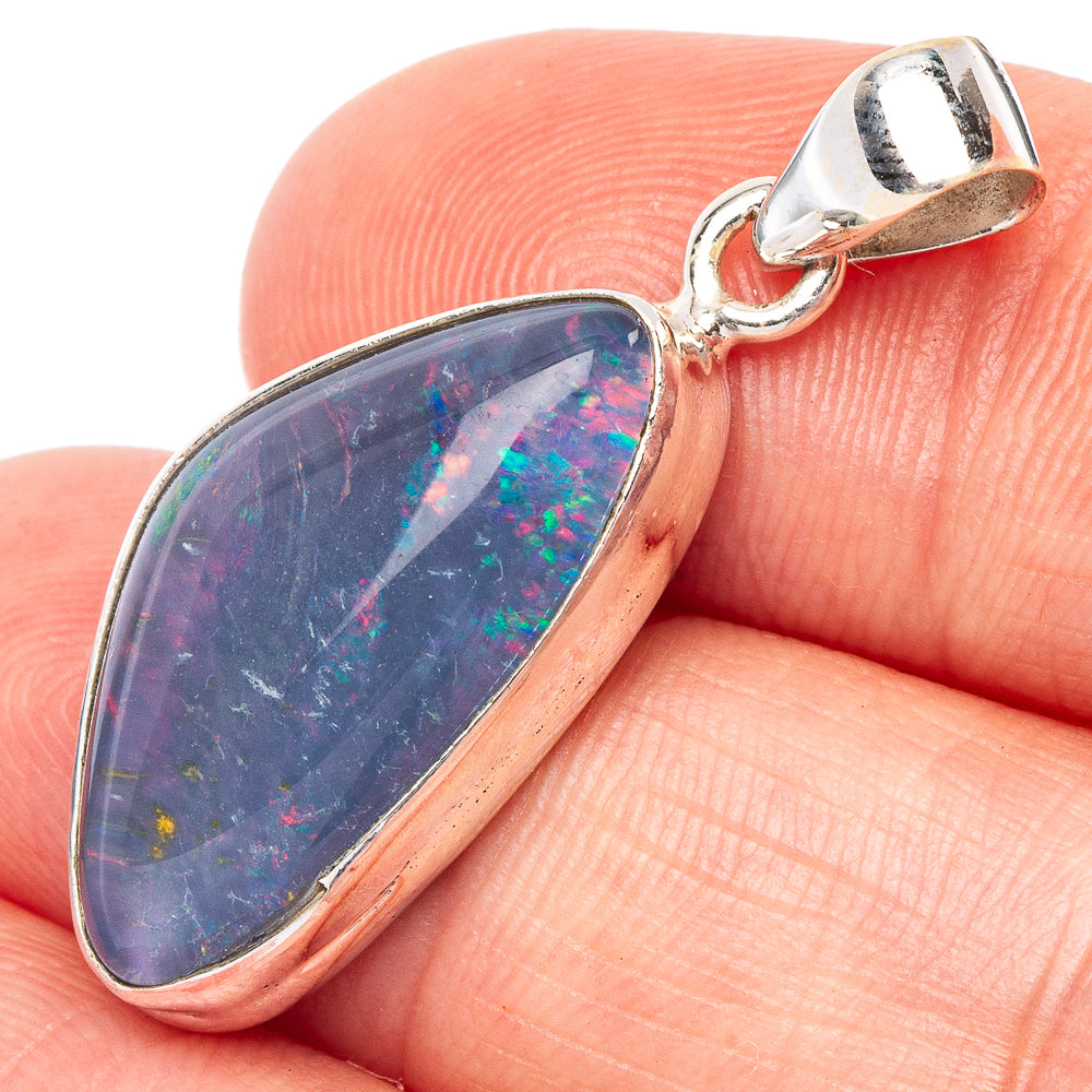Rare Triple Opal Pendant 1 3/8" (925 Sterling Silver) P44824