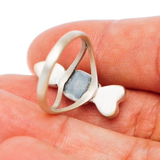 Sonoran Gold Turquoise Heart, Palomino Turquoise Ring Size 8 (.925 Sterling Silver)
