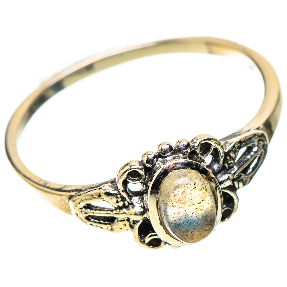 Rainbow Labradorite Dainty Ring Size 8 (925 Sterling Silver) RING138193