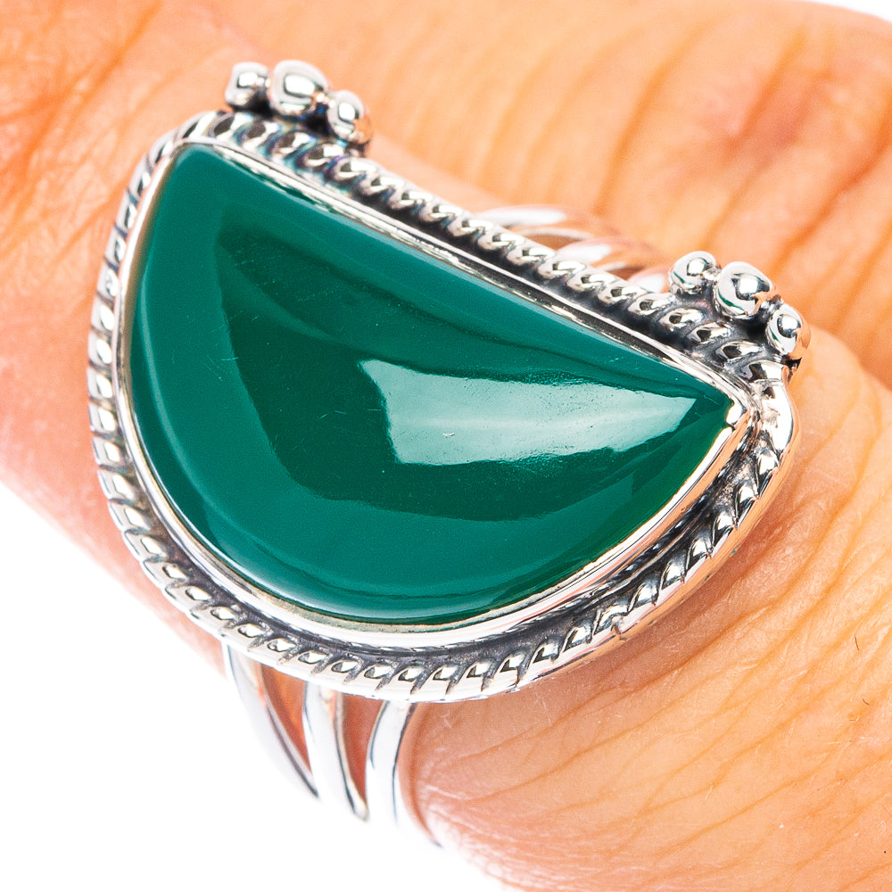 Premium Green Onyx Ring Size 6.5 (925 Sterling Silver) RING7790
