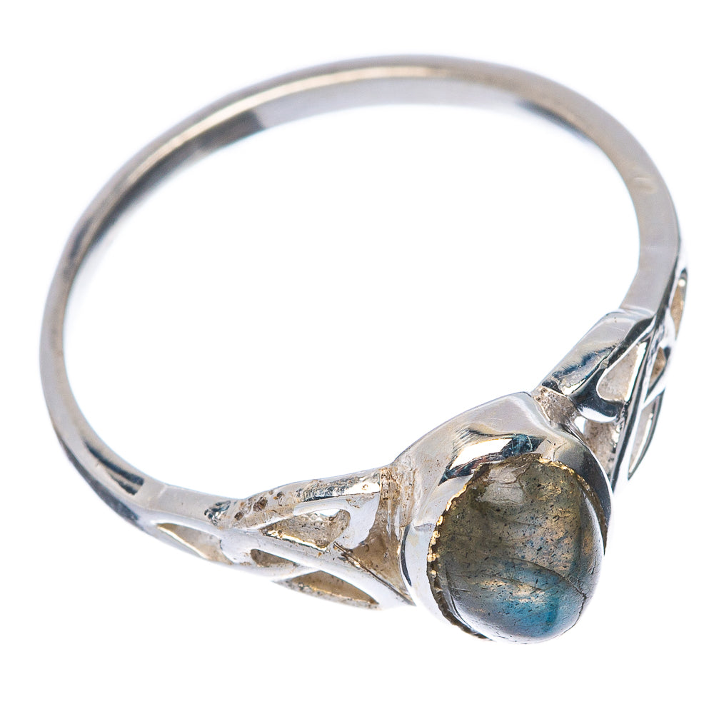 Labradorite Dainty Ring Size 8 (925 Sterling Silver) R145902