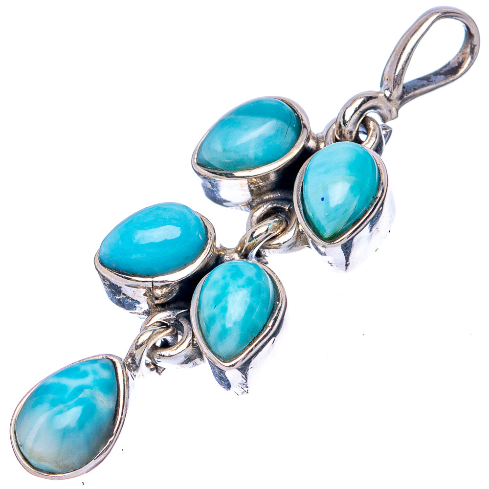 Larimar Dainty Pendants 1 3/8" (925 Sterling Silver) P42243