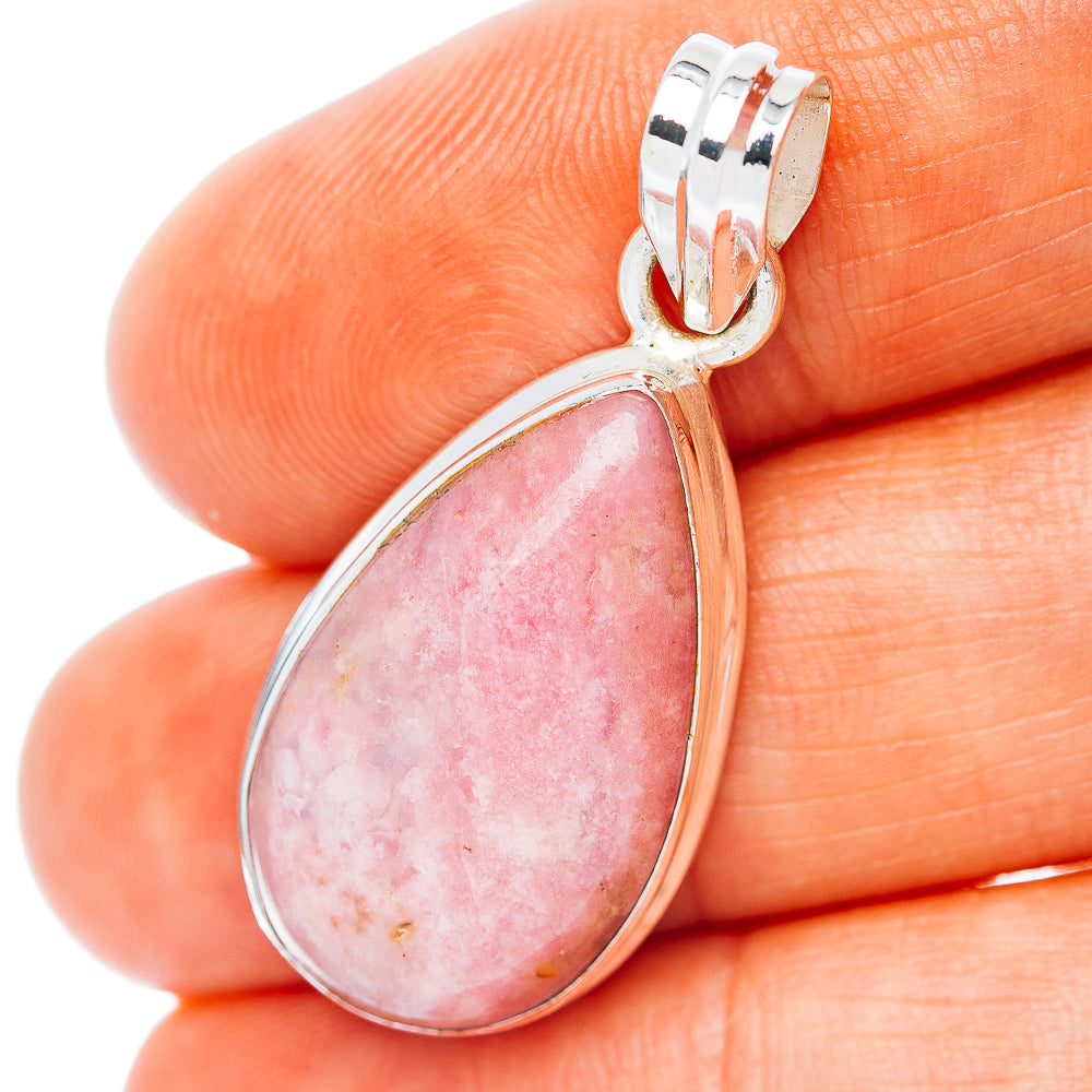 Kunzite Pendant 1 3/8" (.925 Sterling Silver)