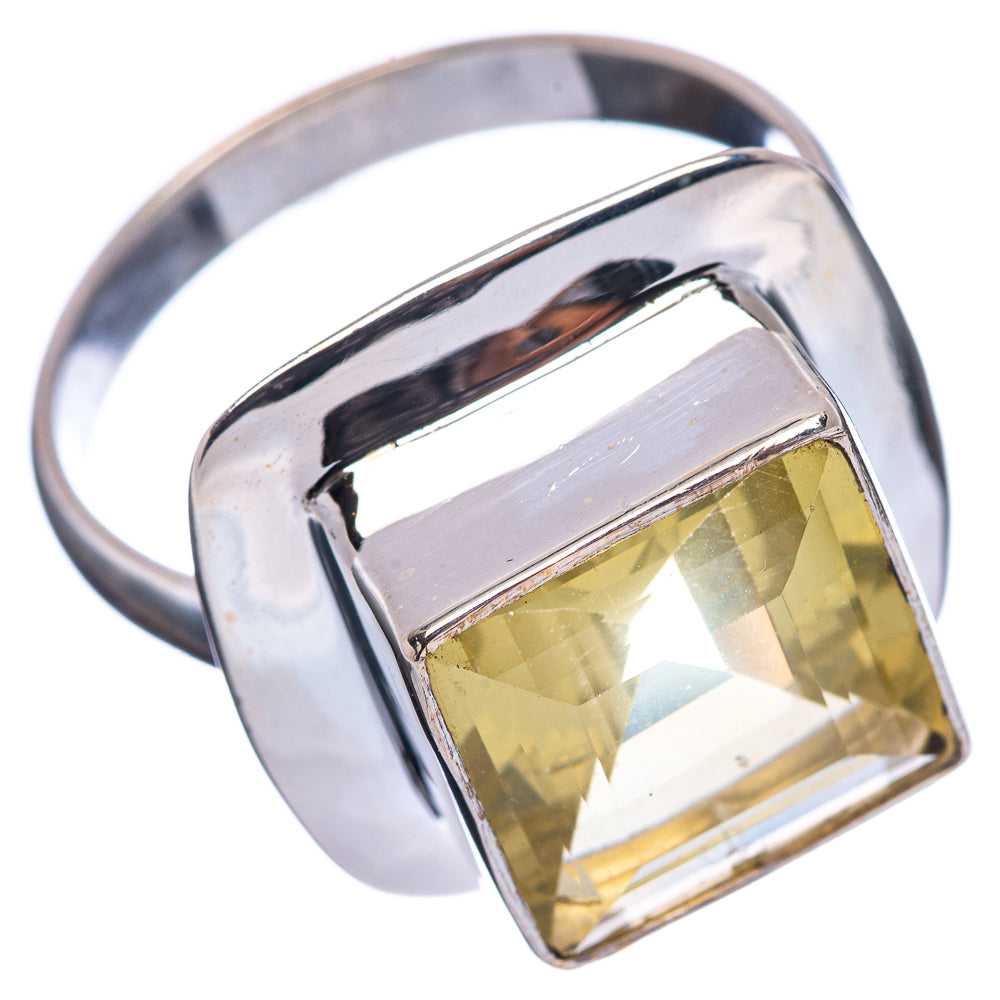 Premium Lemon Quartz Ring Size 11.5 (.925 Sterling Silver)