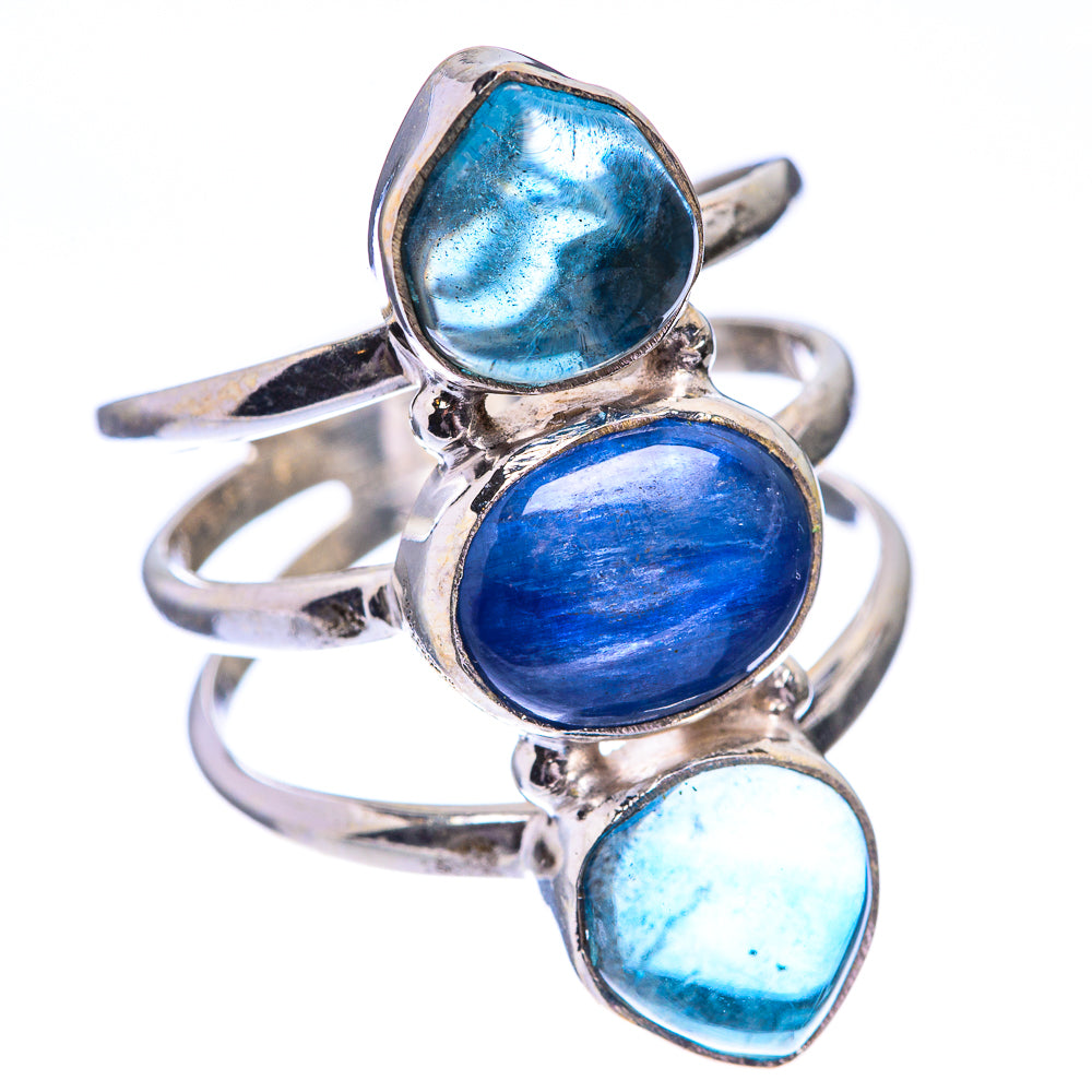 Kyanite, Blue Fluorite Ring Size 7.5 (925 Sterling Silver) R140550