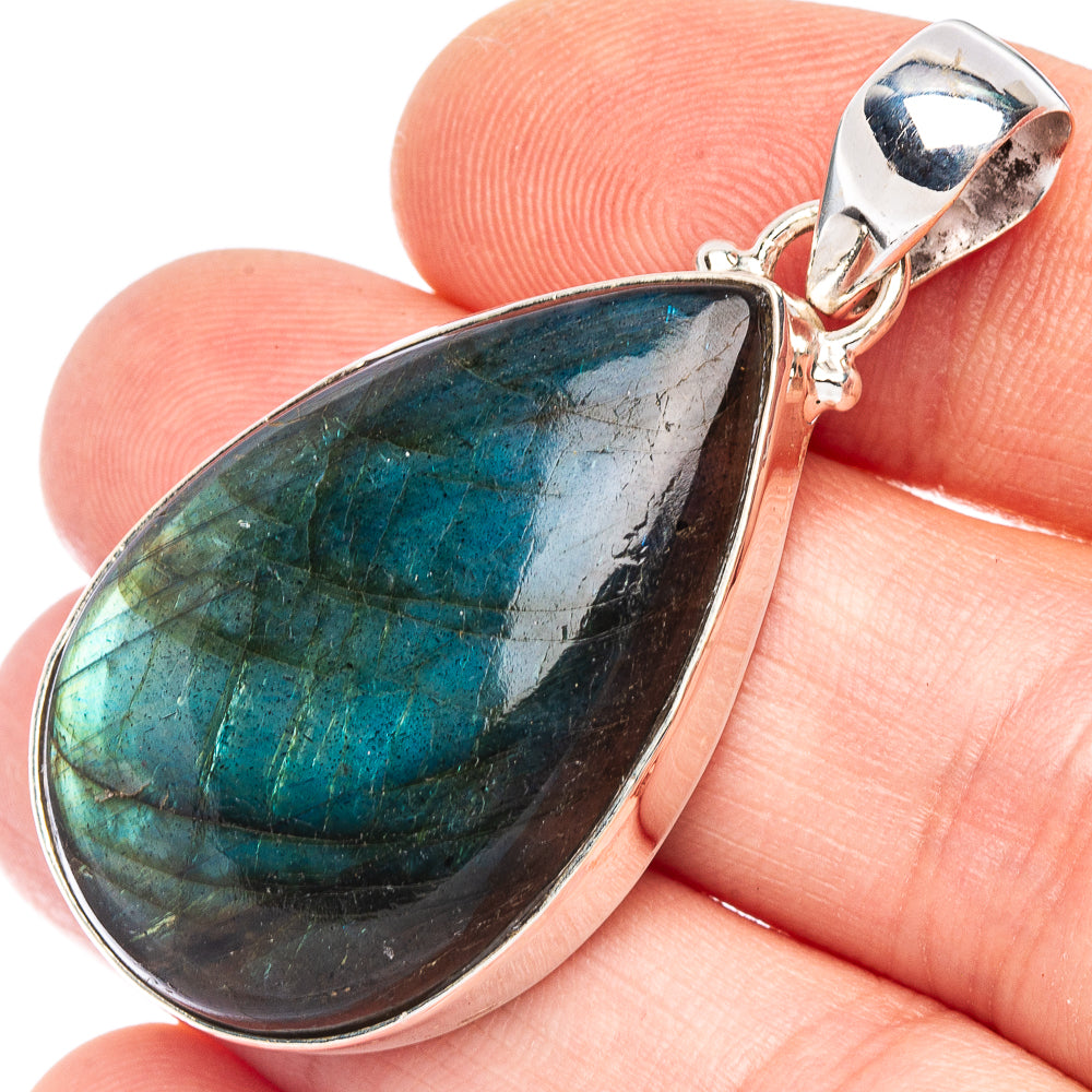 Labradorite Pendant 1 7/8" (925 Sterling Silver) P43794
