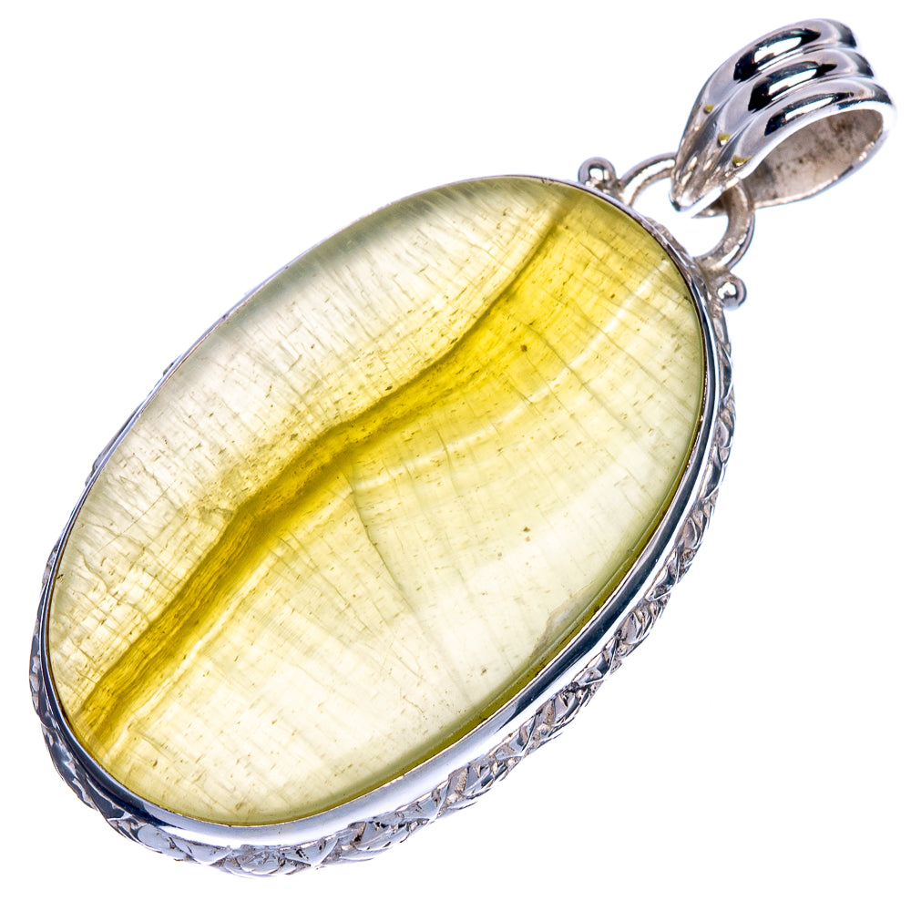 Lemon Calcite Pendant 1 3/4" (925 Sterling Silver) P40739