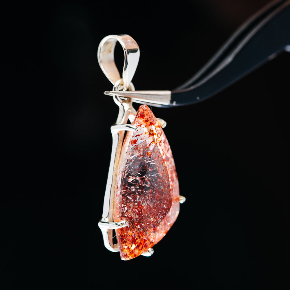 26.87ct Faceted Lepidocrocite Pendant 1 1/2" (.925 Sterling Silver)