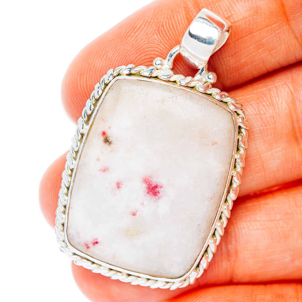 Cinnabar Pendant 1 5/8" (.925 Sterling Silver)