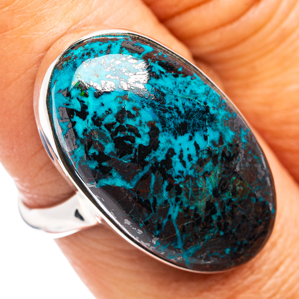 Premium Shattuckite Ring Size 8 Adjustable (.925 Sterling Silver)