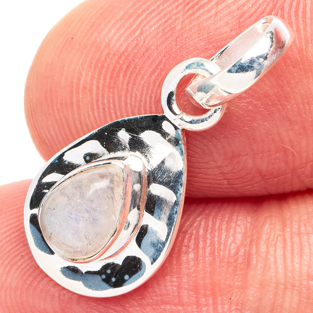 Rainbow Moonstone Pendant 1" (925 Sterling Silver) P45467