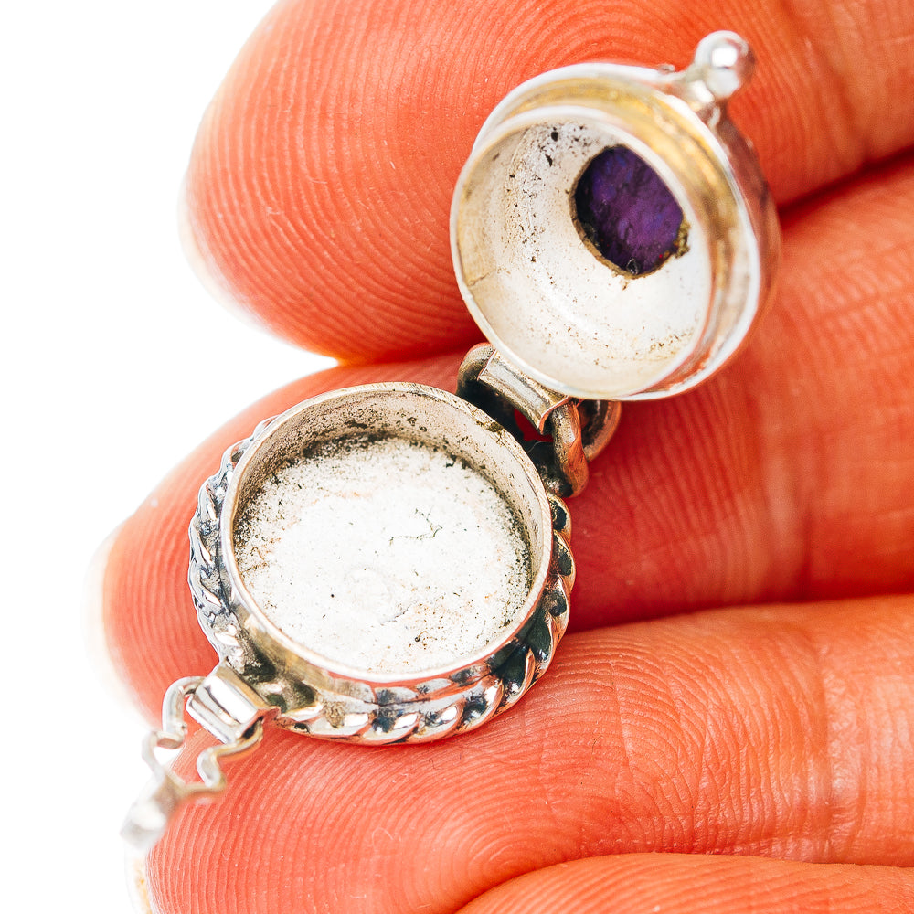 Purple Mojave Turquoise Poison Pendant 1" (.925 Sterling Silver)
