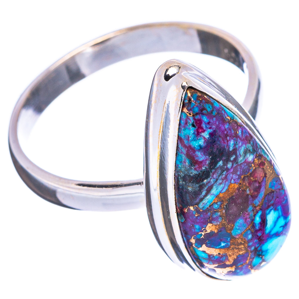 Purple Copper Turquoise Ring Size 9.75 (.925 Sterling Silver)