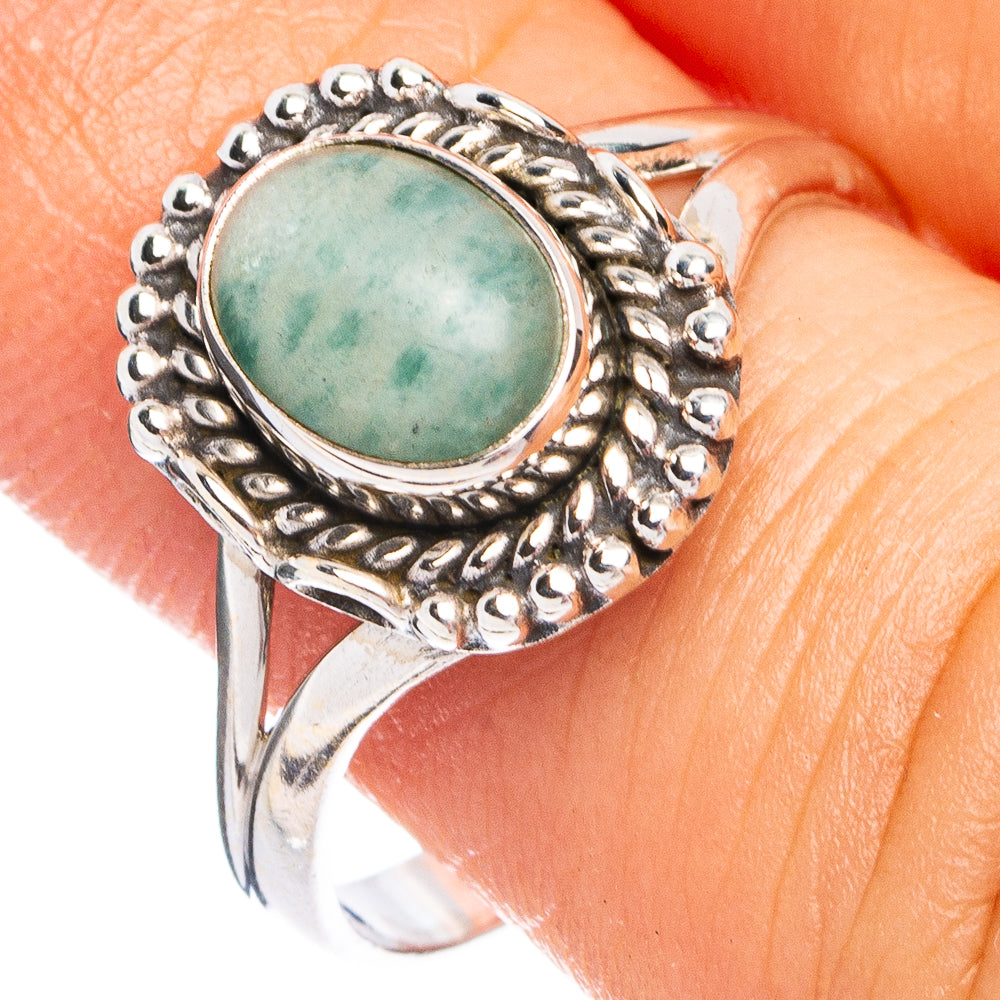 Dainty Amazonite Ring Size 7 (925 Sterling Silver) R8651