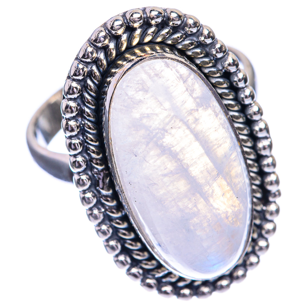 Rainbow Moonstone Ring Size 8 (925 Sterling Silver) RING143273