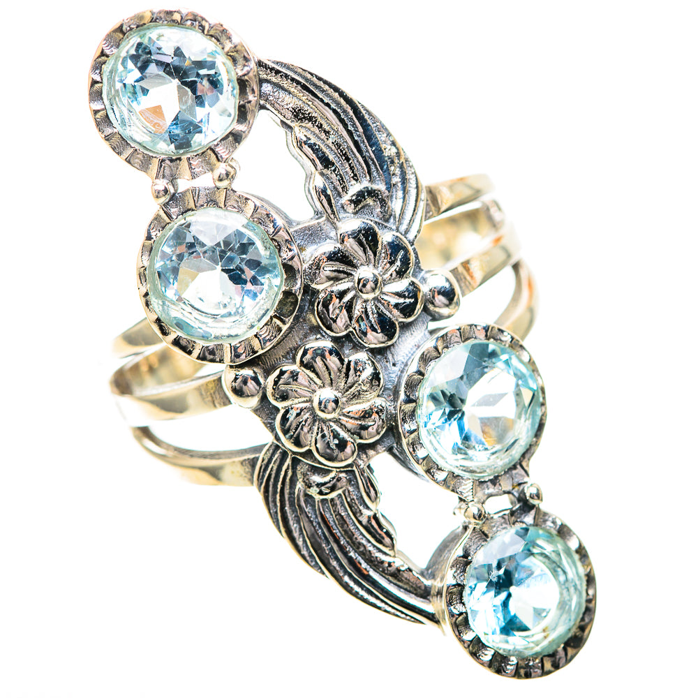 Large Blue Topaz 925 Sterling Silver Ring Size 8 (925 Sterling Silver) RING139697