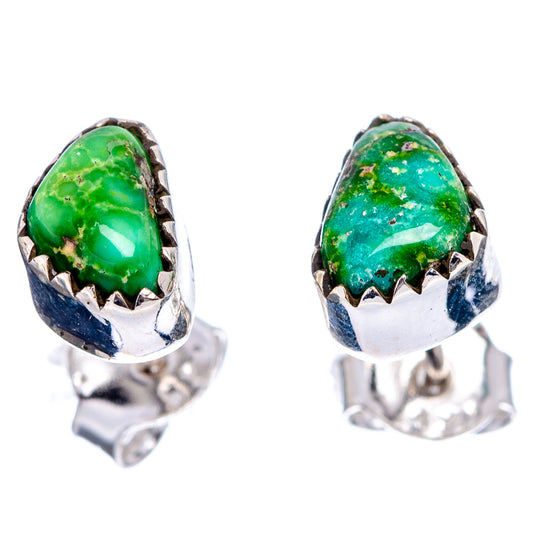 Sonoran Gold Turquoise Earrings 3/8" (.925 Sterling Silver)