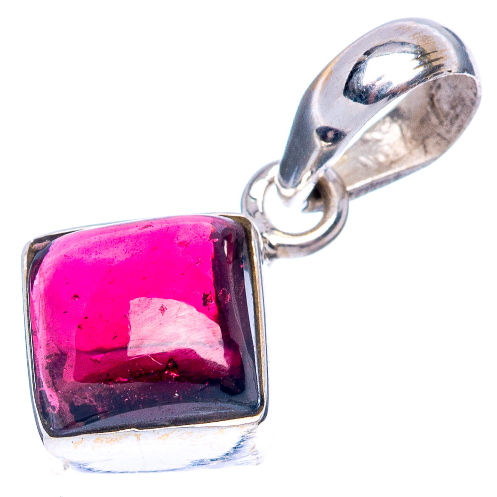 Garnet Dainty Pendant 3/4" (925 Sterling Silver) P43530