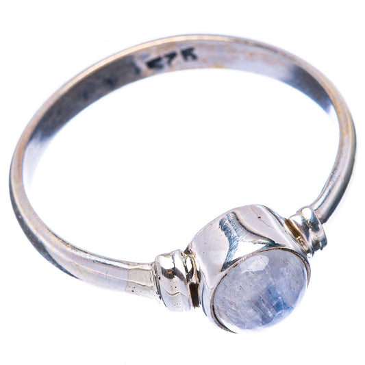 Rainbow Moonstone Dainty Ring Size 8 (925 Sterling Silver) R5738