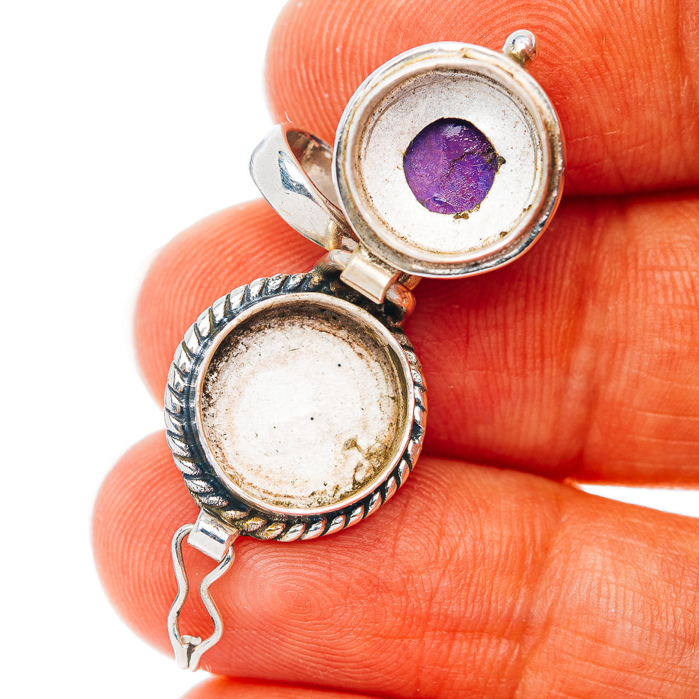 Purple Mojave Turquoise Poison Pendant 1" (.925 Sterling Silver)