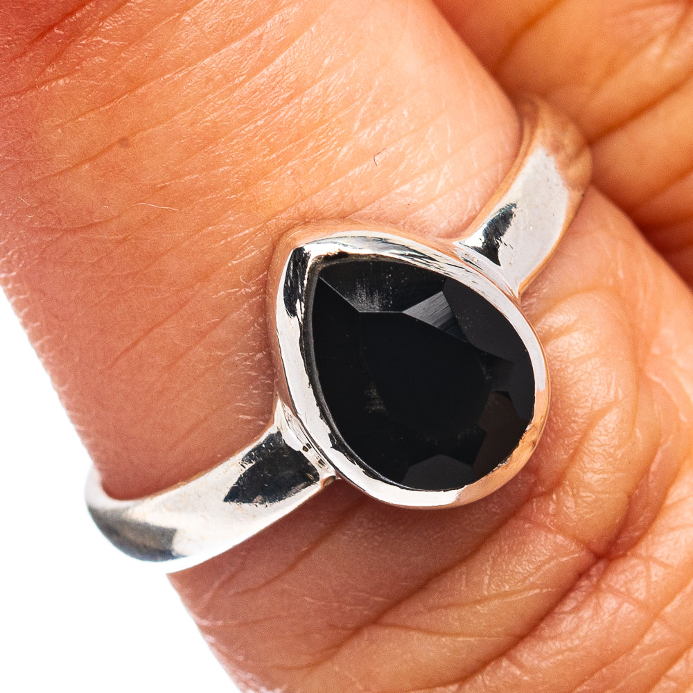 Black Onyx Ring Size 6.75 (.925 Sterling Silver)