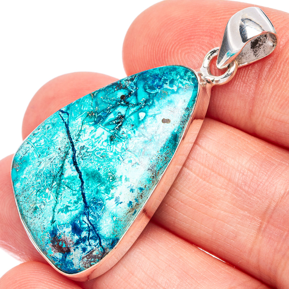 Shattuckite Pendant 1 5/8" (925 Sterling Silver) P44487