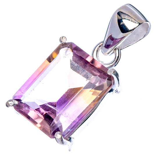 Faceted Ametrine Pendant 7/8" (925 Sterling Silver) P43013
