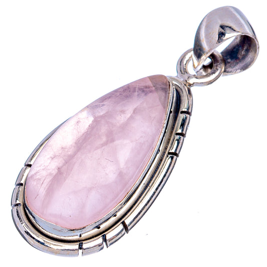 Rose Quartz Pendant 1 3/8" (925 Sterling Silver) P43499