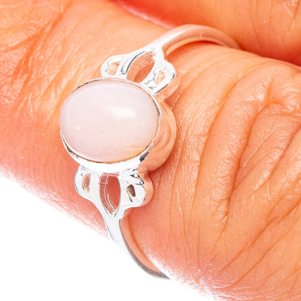 Pink Opal Ring Size 5.75 (925 Sterling Silver) R7011