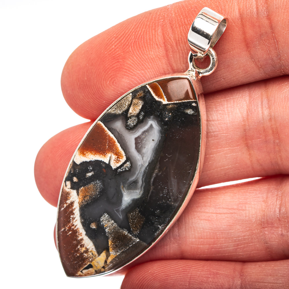 Maligano Jasper Pendant 2 1/8" (.925 Sterling Silver)
