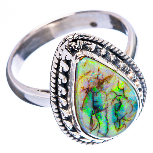 Rare Sterling Opal Ring Size 7 (925 Sterling Silver) R4657
