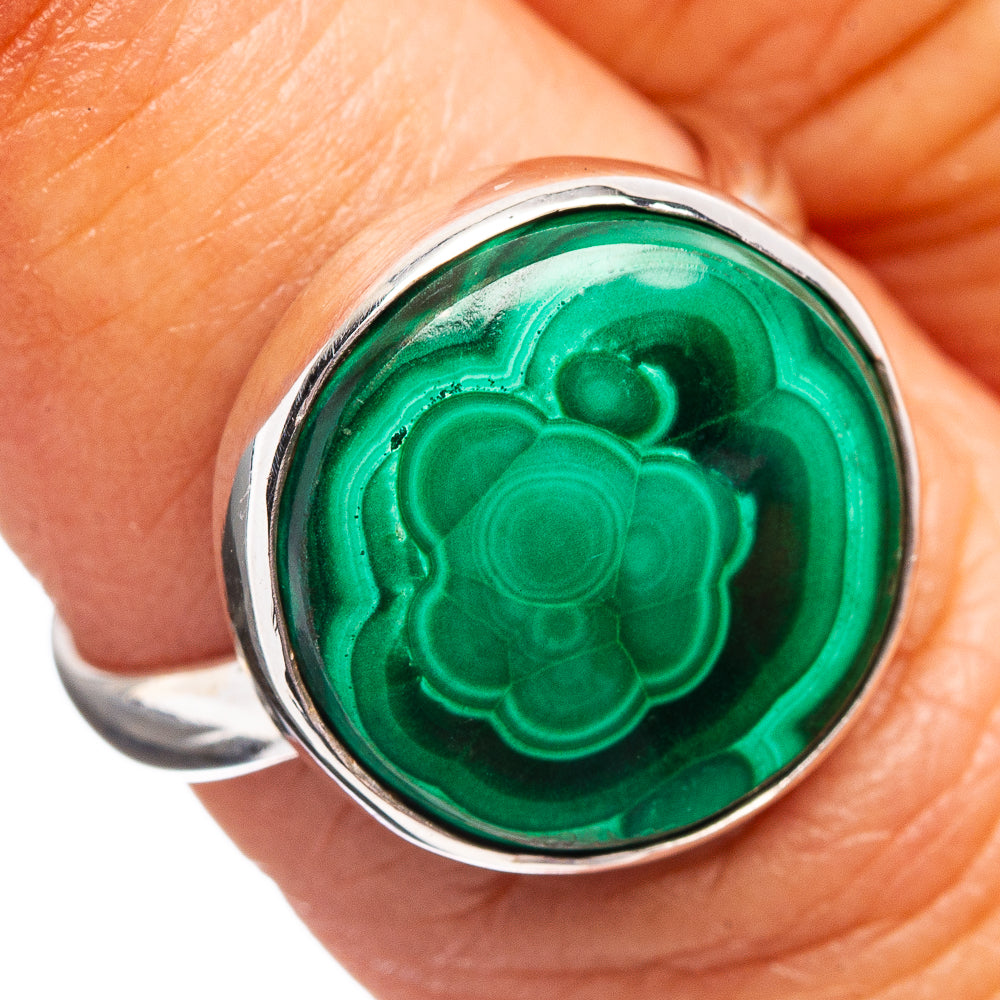 Premium Malachite Ring Size 7 (.925 Sterling Silver)