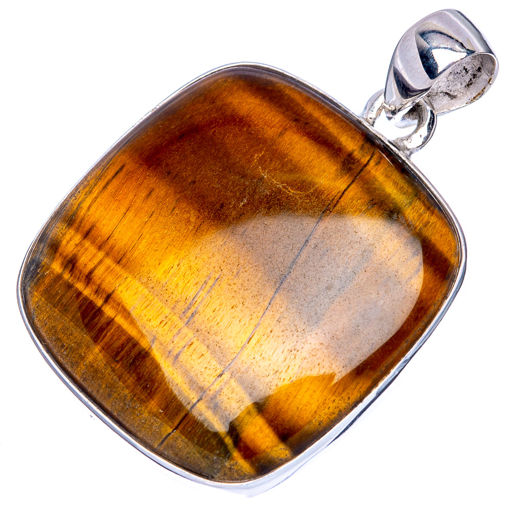 Tiger Eye Pendant 1 3/8" (925 Sterling Silver) P42072