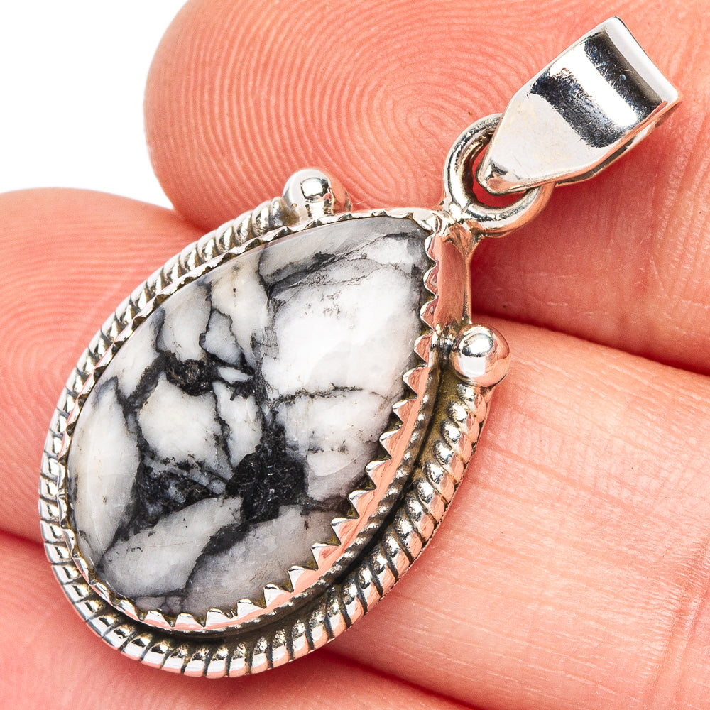 Pinolith Jasper Pendant 1 1/4" (925 Sterling Silver) P43838