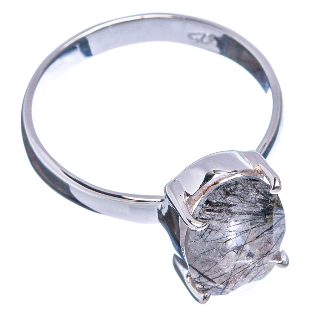 Tourmalinated Quartz Ring Size 7 (.925 Sterling Silver)