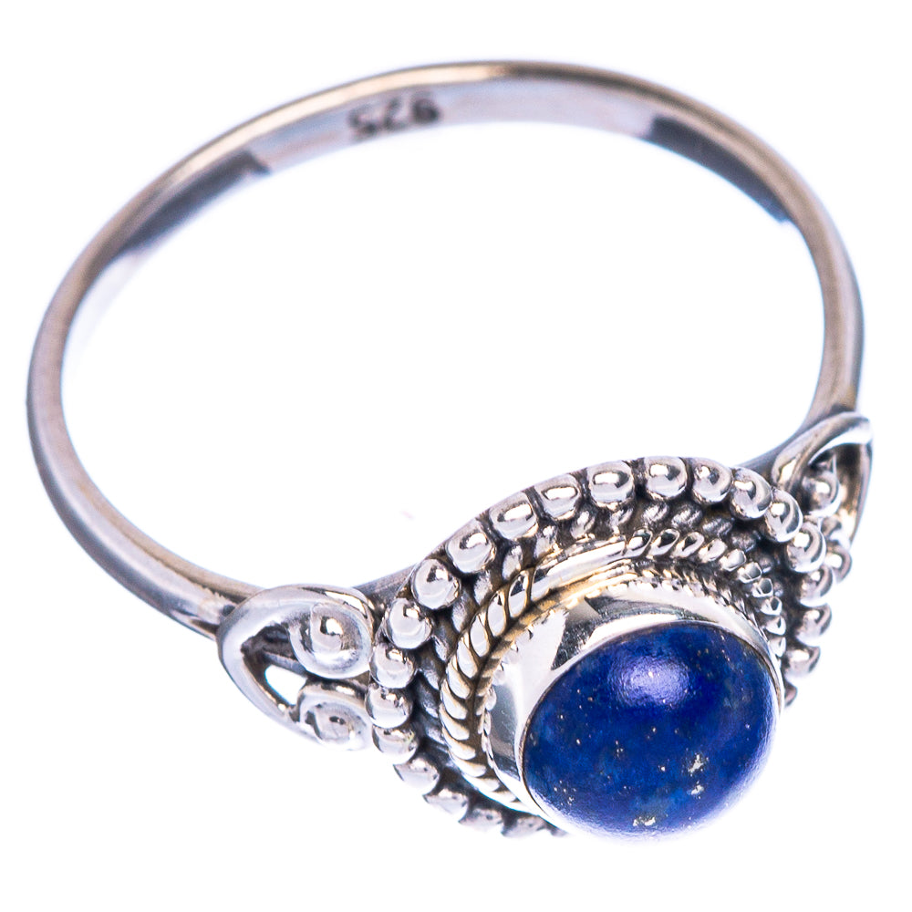 Lapis Lazuli Dainty Ring Size 6.5 (925 Sterling Silver) R1073