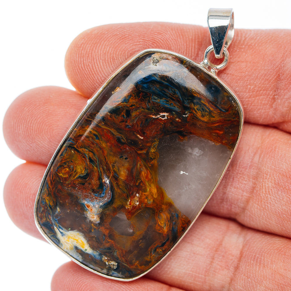 Premium Pietersite Pendant 2 1/8" (.925 Sterling Silver)