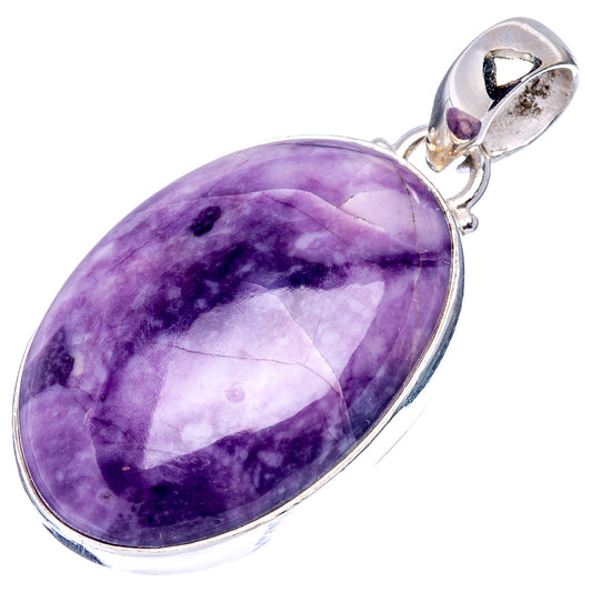 Tiffany Stone pendant with oval purple cabochon in .925 sterling silver setting