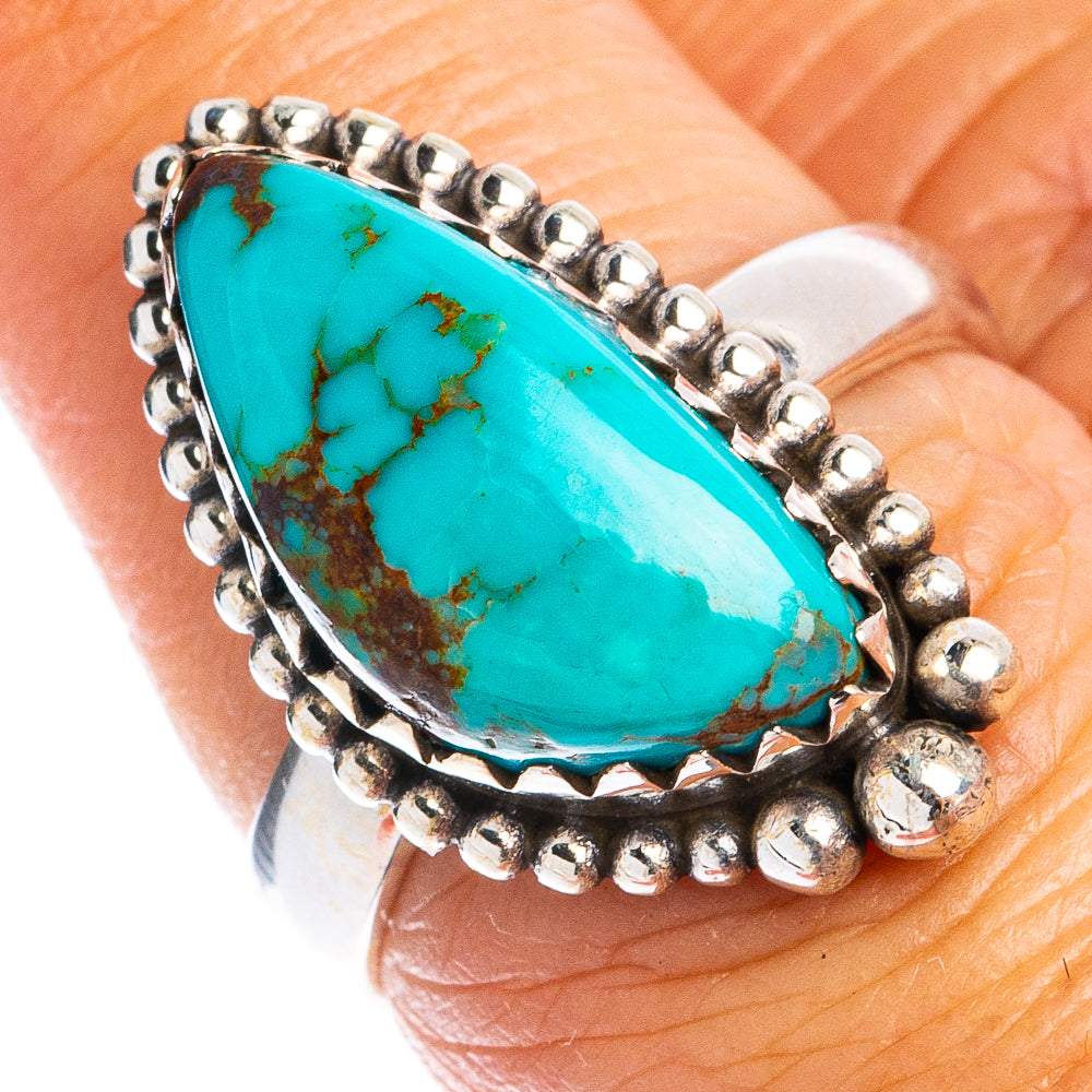 Rare Kingman Turquoise Ring Size 6.75 (925 Sterling Silver) R8464