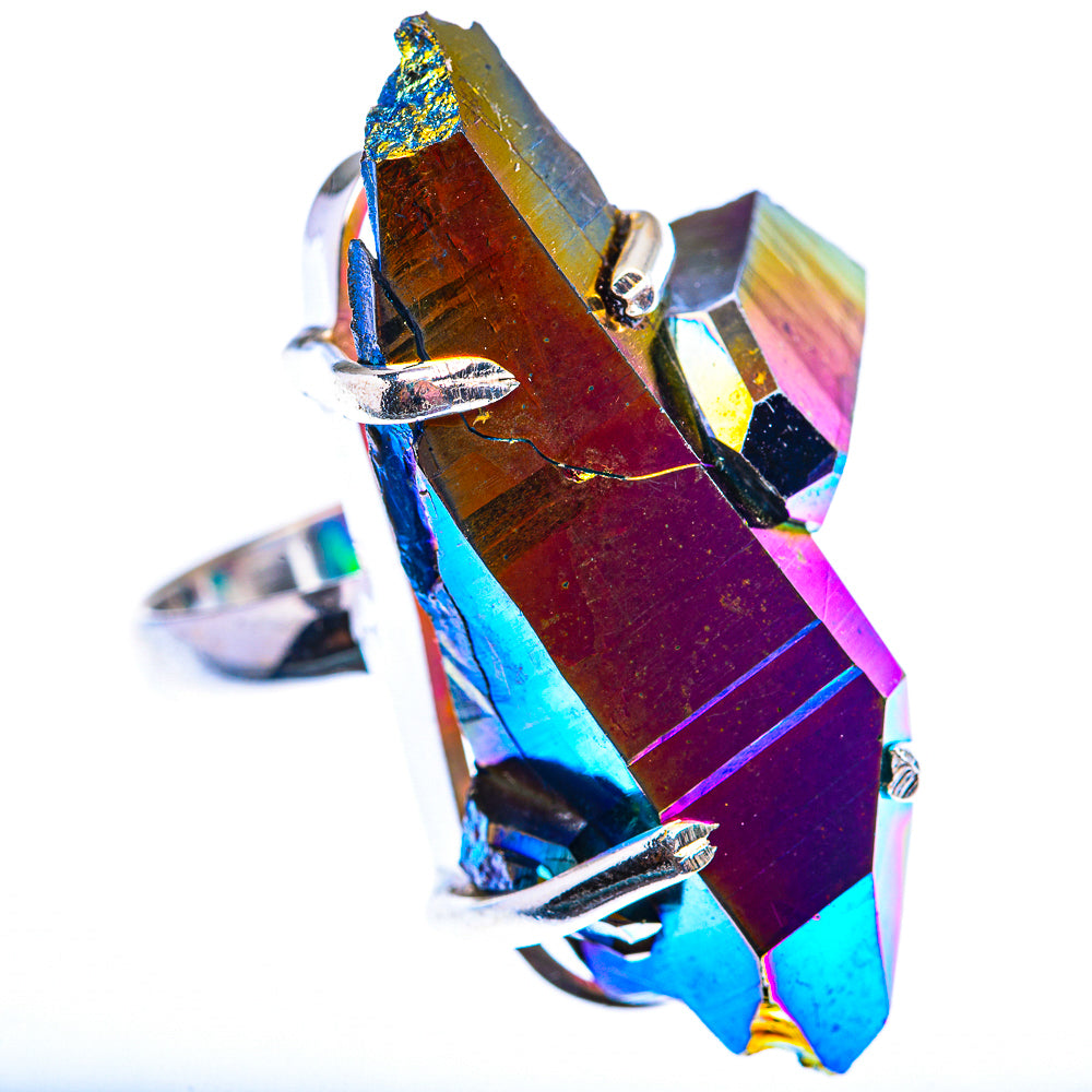 Large Titanium Sunshine Druzy Ring Size 6.5 (925 Sterling Silver) RING140193
