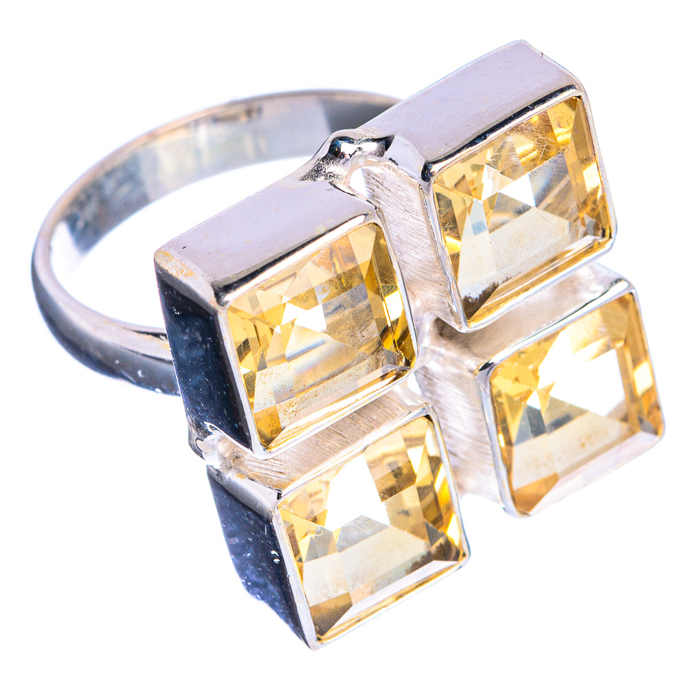 Large Faceted Citrine Ring Size 8 (925 Sterling Silver) R144361