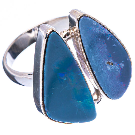 Rare Doublet Opal Ring Size 6 (925 Sterling Silver) R4409