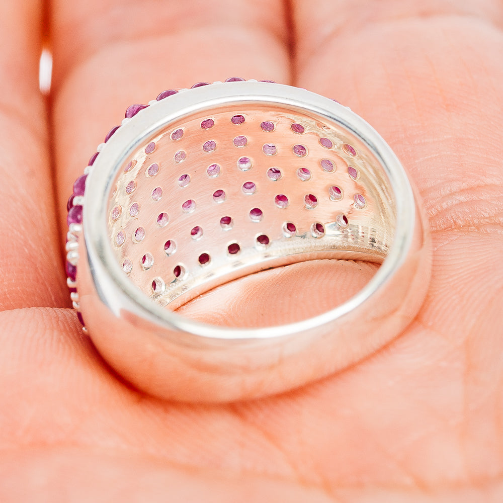 Exclusive Burmese Ruby Ring Size 8 (.925 Sterling Silver)