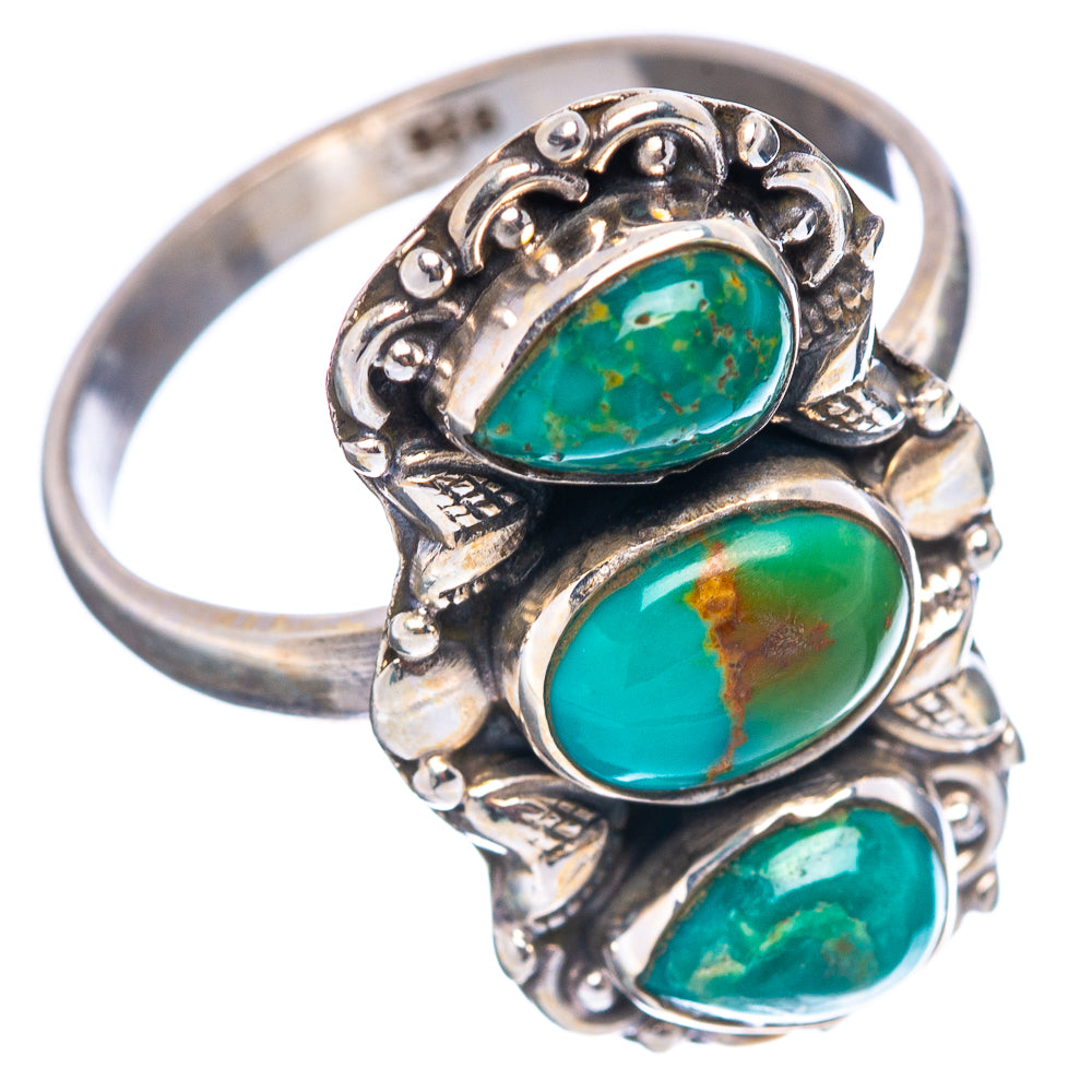 Mojave Turquoise Ring Size 8 Adjustable (.925 Sterling Silver)