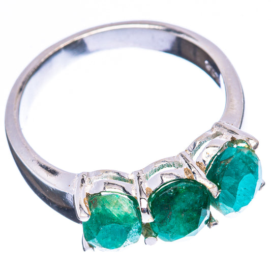 Green Sillimanite Dainty Ring Size 6.75 (925 Sterling Silver) R5185